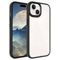 iPhone 15 Plus Kılıf Zore Krom Kılıf-Siyah