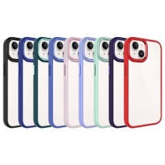 iPhone 15 Plus Kılıf Zore Krom Kılıf-Kırmızı