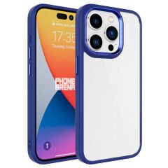 iPhone 15 Pro Max Kılıf Zore Krom Kılıf-Lacivert