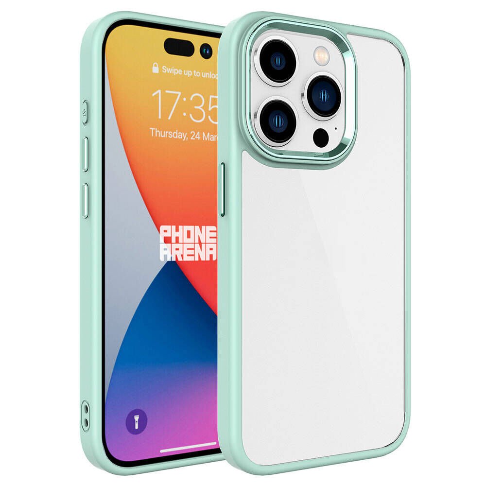 iPhone 15 Pro Max Kılıf Zore Krom Kılıf-Yeşil