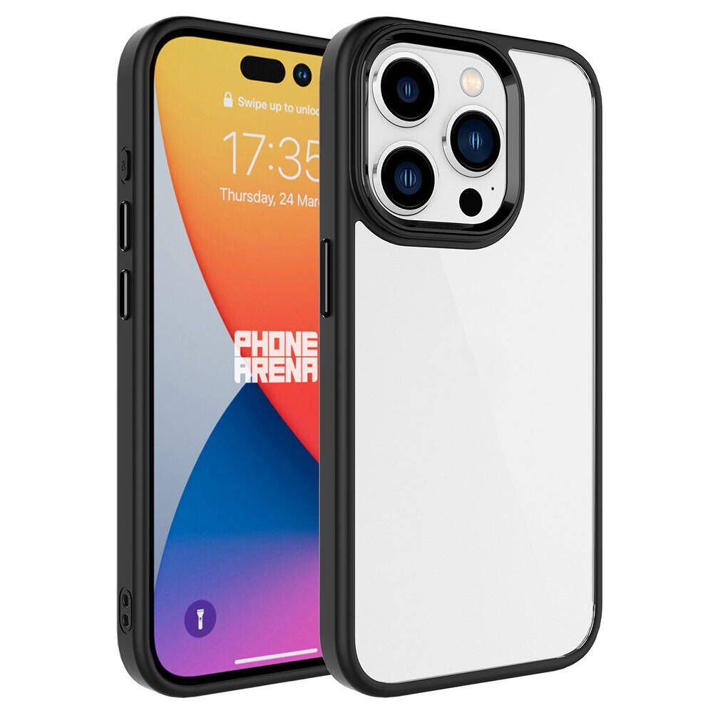iPhone 15 Pro Max Kılıf Zore Krom Kılıf-Siyah