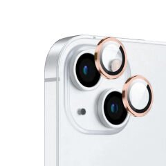 iPhone 15 Zore CL-12 Premium Safir Parmak İzi Bırakmayan Anti-Reflective Kamera Lens Koruyucu-Pembe
