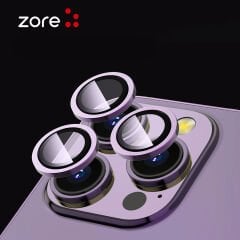 iPhone 15 Pro Zore CL-12 Premium Safir Parmak İzi Bırakmayan Anti-Reflective Kamera Lens Koruyucu-Gümüş