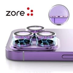 iPhone 15 Pro Zore CL-12 Premium Safir Parmak İzi Bırakmayan Anti-Reflective Kamera Lens Koruyucu-Gümüş