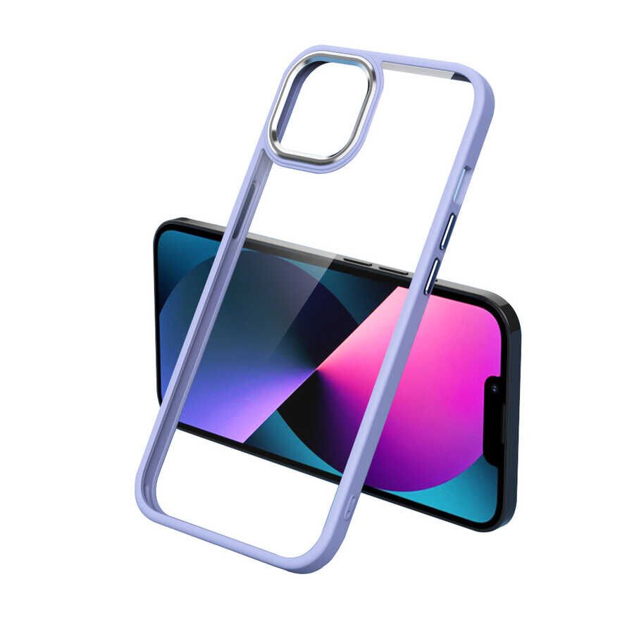 iPhone 12 Kılıf Zore Krom Kılıf-Lila