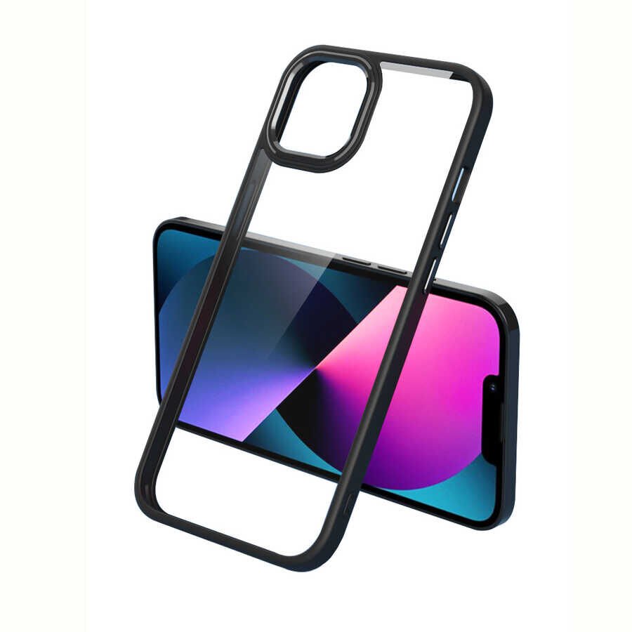 iPhone 12 Pro Kılıf Zore Krom Kılıf-Siyah