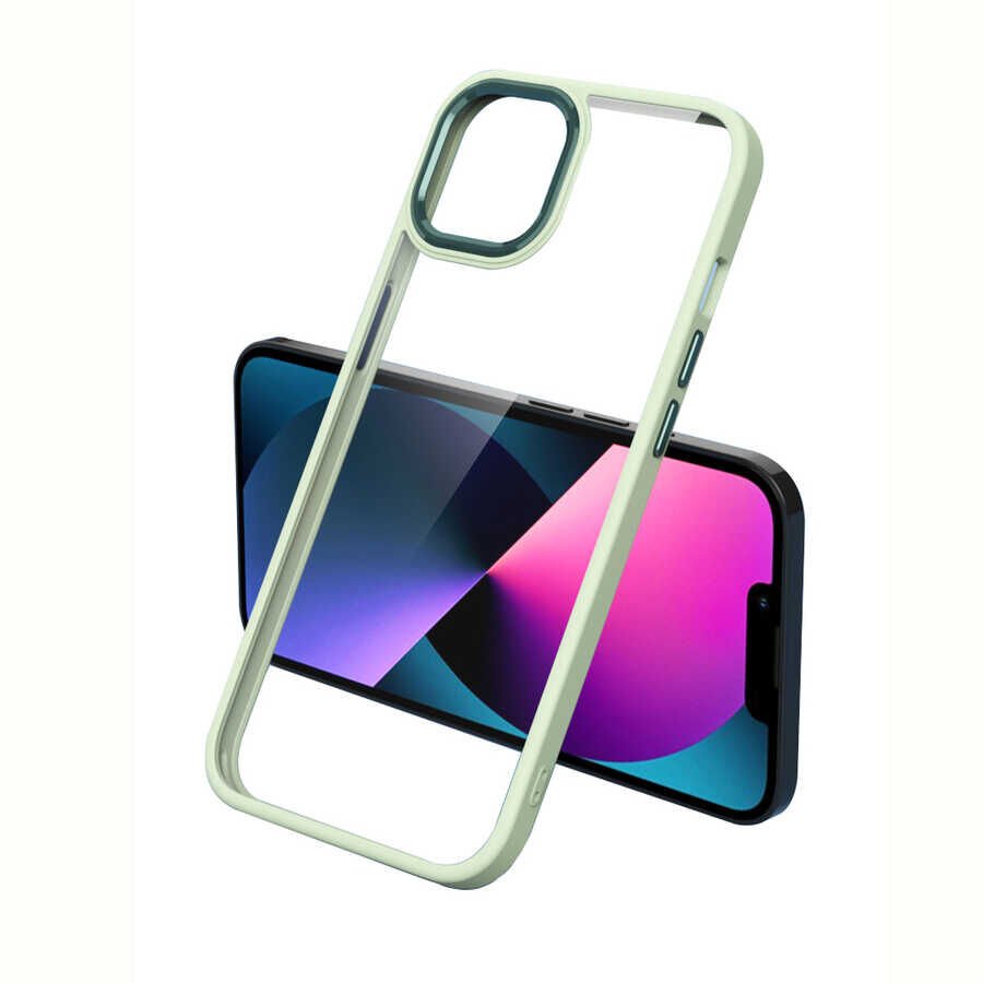iPhone 12 Pro Max Kılıf Zore Krom Kılıf-Açık Yeşil