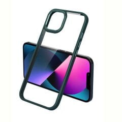 iPhone 12 Pro Max Kılıf Zore Krom Kılıf-Koyu Yeşil