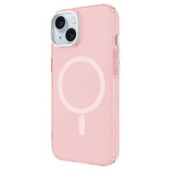 iPhone 15 Kılıf Zore M-safe Şarj Özellikli Buzlu Transparan C-Pro Sert Kılıf-Koyu Gri