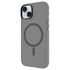 iPhone 15 Plus Kılıf Zore M-safe Şarj Özellikli Buzlu Transparan C-Pro Sert Kılıf-Derin Mor