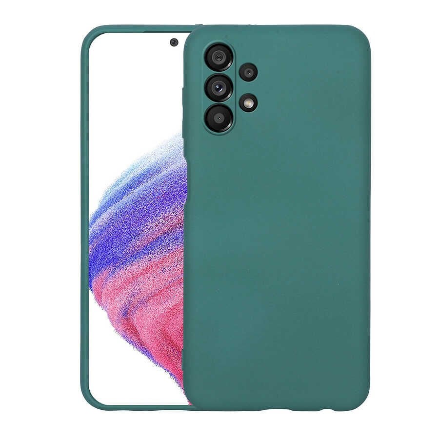 Galaxy A13 4G Kılıf Zore Mara Lansman Kılıf-Koyu Yeşil