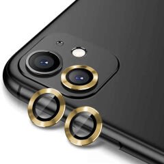 iPhone 11 Zore CL-12 Premium Safir Parmak İzi Bırakmayan Anti-Reflective Kamera Lens Koruyucu-Gold