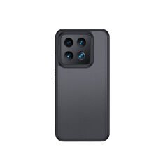 Xiaomi Mi 14 Kılıf Sert PC Arka Yüzey Wireless Şarj Özellikli Zore Flet M-safe Kılıf-Siyah