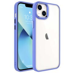 iPhone 14 Kılıf Zore Krom Kılıf-Lavendery Gray