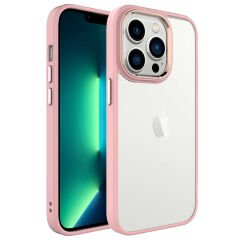 iPhone 14 Pro Kılıf Zore Krom Kılıf-Pembe Açık