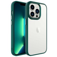 iPhone 14 Pro Kılıf Zore Krom Kılıf-Koyu Yeşil