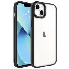 iPhone 14 Plus Kılıf Zore Krom Kılıf-Siyah