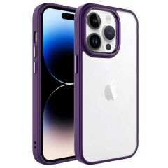 iPhone 14 Pro Max Kılıf Zore Krom Kılıf-Derin Mor