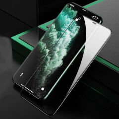 iPhone 12 Zore Rio Glass Cam Ekran Koruyucu-Siyah