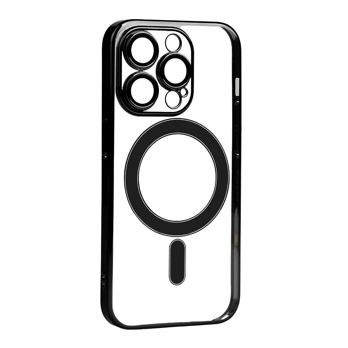 iPhone 14 Pro Kılıf Kamera Korumalı M-safe Sert PC Zore Porto Kılıf-Siyah