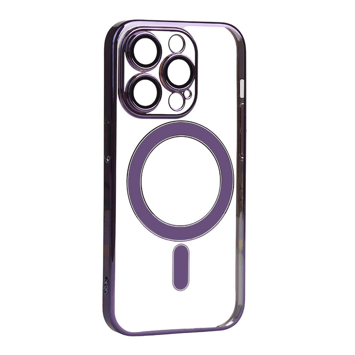 iPhone 14 Pro Max Kılıf Kamera Korumalı M-safe Sert PC Zore Porto Kılıf-Derin Mor