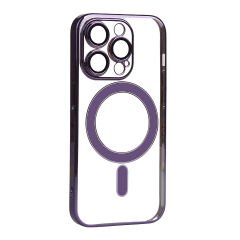 iPhone 14 Pro Max Kılıf Kamera Korumalı M-safe Sert PC Zore Porto Kılıf-Derin Mor