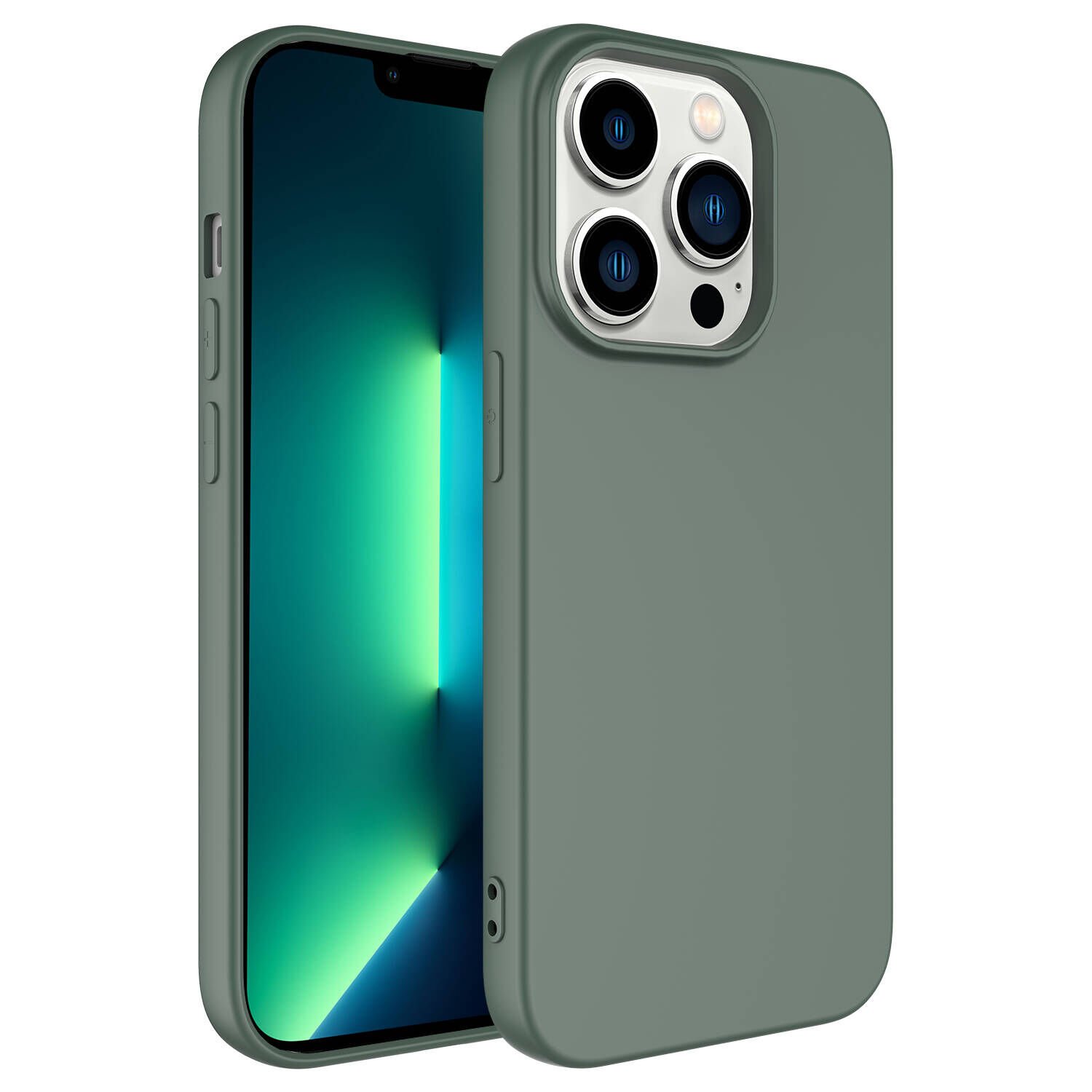 iPhone 14 Pro Max Kılıf Zore LSR Lansman Kılıf-Koyu Yeşil
