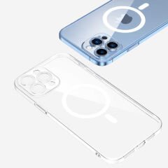 iPhone 13 Pro Kılıf Kamera Korumalı M-safe Sert PC Zore Porto Kılıf-Renksiz
