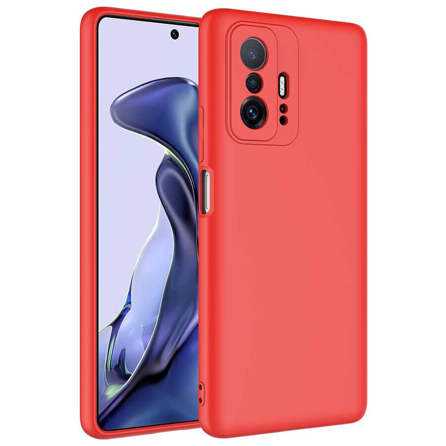 Xiaomi Mi 11T 5G Kılıf Zore Mara Lansman Kılıf-Kırmızı