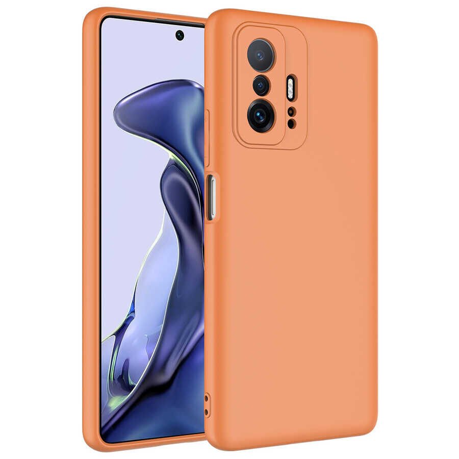 Xiaomi Mi 11T 5G Kılıf Zore Mara Lansman Kılıf-Turuncu