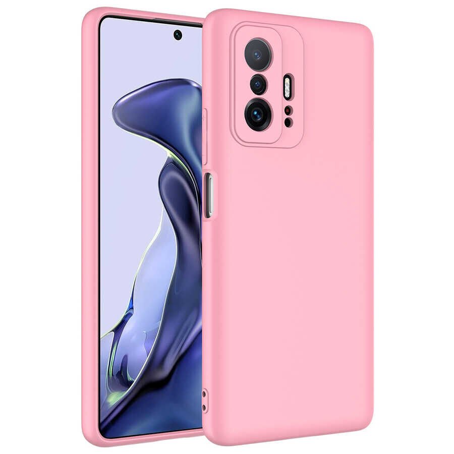 Xiaomi Mi 11T Pro 5G Kılıf Zore Mara Lansman Kılıf-Pembe Açık