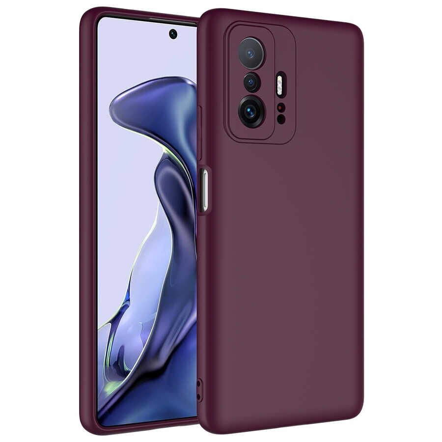 Xiaomi Mi 11T Pro 5G Kılıf Zore Mara Lansman Kılıf-Koyu Mor