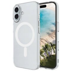 iPhone 16 Kılıf Zore M-safe Şarj Özellikli Şeffaf Tek Kamera Çerçeveli Porto Kılıf-Şeffaf