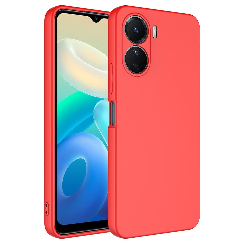 Vivo Y16 Kılıf Zore Mara Lansman Kılıf-Kırmızı