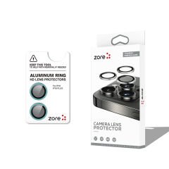 iPhone 16 Plus Zore CL-12 Premium Safir Parmak İzi Bırakmayan Anti-Reflective Kamera Lens Koruyucu-Açık Yeşil