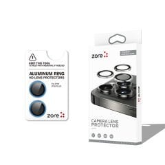 Plus Zore CL-12 Premium Safir Parmak İzi Bırakmayan Anti-Reflective Kamera Lens Koruyucu-Mavi Açık