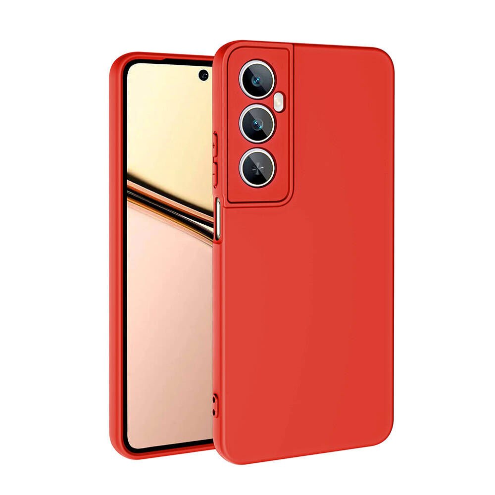 Realme C65 4G Kılıf Zore Mara Lansman Kılıf-Kırmızı