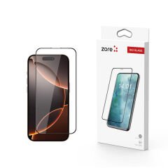 iPhone 16 Pro Max Zore Rio Glass Cam Ekran Koruyucu-Siyah