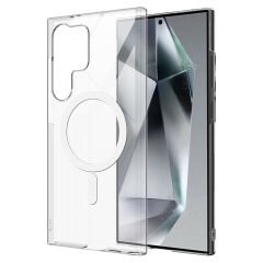 Galaxy S25 Ultra Kılıf Kamera Korumalı M-safe Sert PC Zore Porto Kılıf-Şeffaf
