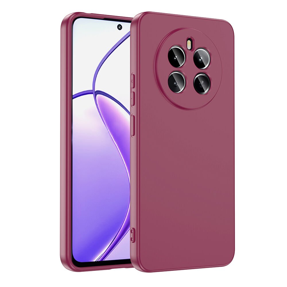 Realme 12 4G Kılıf Zore Mara Lansman Kılıf-Koyu Mor