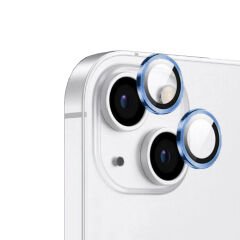 iPhone 13 Mini Zore CL-12 Premium Safir Parmak İzi Bırakmayan Anti-Reflective Kamera Lens Koruyucu-Turuncu