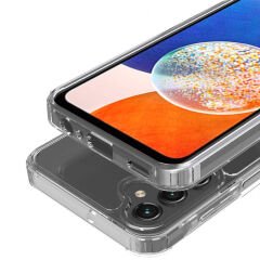Galaxy S25 Plus Kılıf M-safe Şarj Özellikli Şeffaf Sert PC Zore Embos Kılıf-Şeffaf