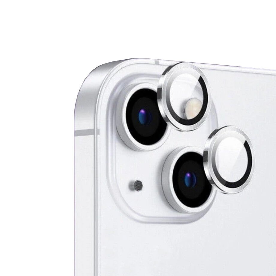 iPhone 14 Zore CL-12 Premium Safir Parmak İzi Bırakmayan Anti-Reflective Kamera Lens Koruyucu-Gümüş