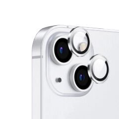 iPhone 14 Zore CL-12 Premium Safir Parmak İzi Bırakmayan Anti-Reflective Kamera Lens Koruyucu-Turuncu