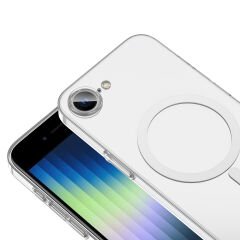 iPhone 16E Kılıf Zore M-safe Şarj Özellikli Şeffaf Kamera Çerçeveli Porto Kılıf-Şeffaf
