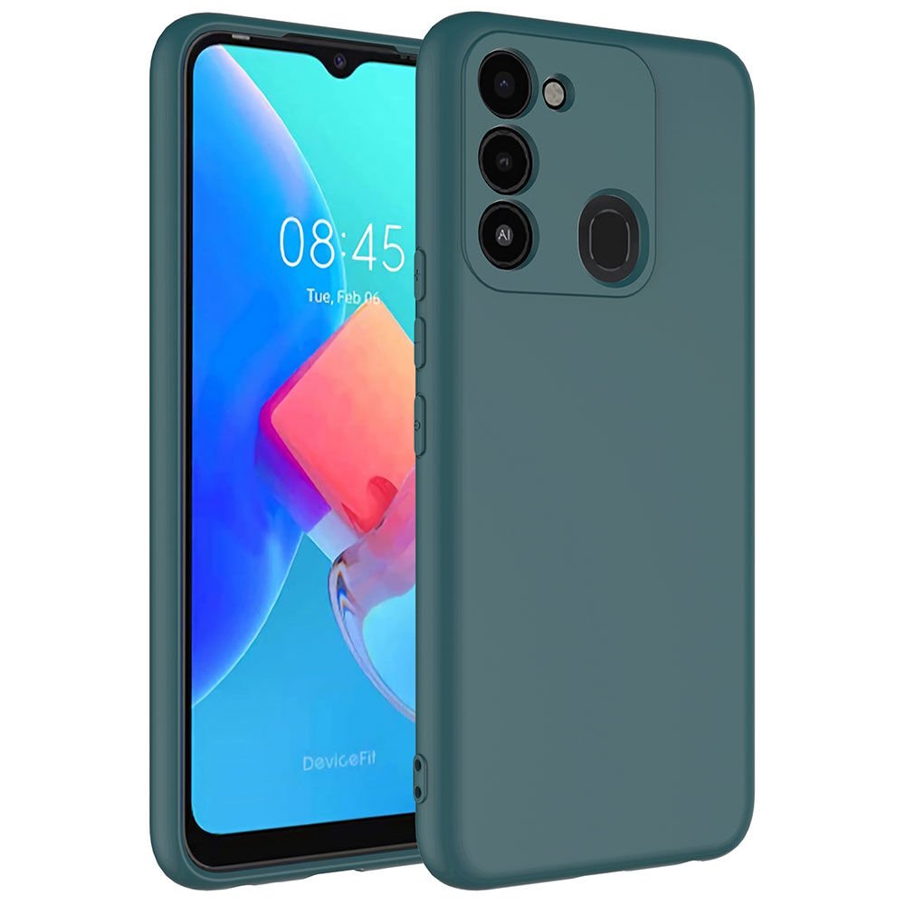 Tecno Spark 8C Kılıf Zore Mara Lansman Kılıf-Koyu Yeşil