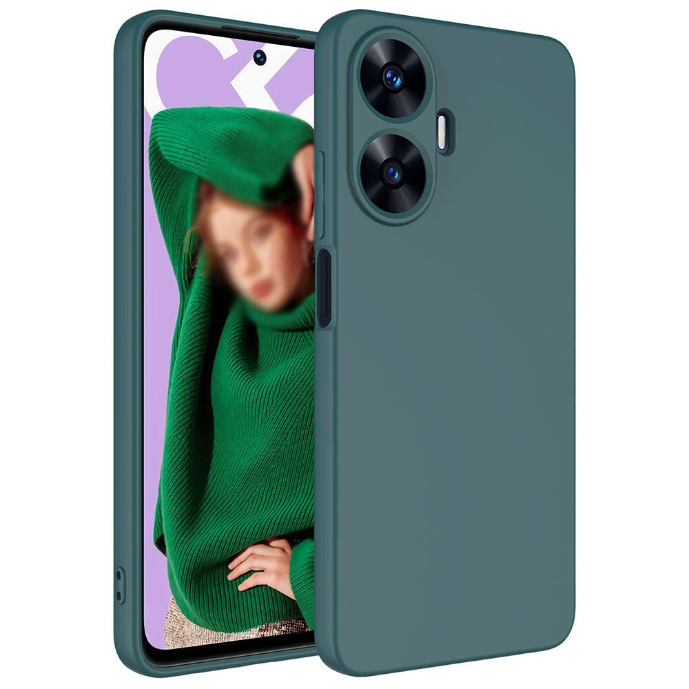 Realme C55 Kılıf Zore Mara Lansman Kılıf-Koyu Yeşil