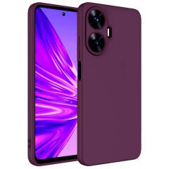 Realme C55 Kılıf Zore Mara Lansman Kılıf-Koyu Mor