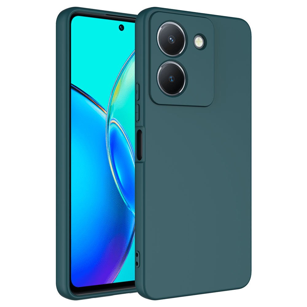 Vivo Y36 4G Kılıf Zore Mara Lansman Kılıf-Koyu Yeşil