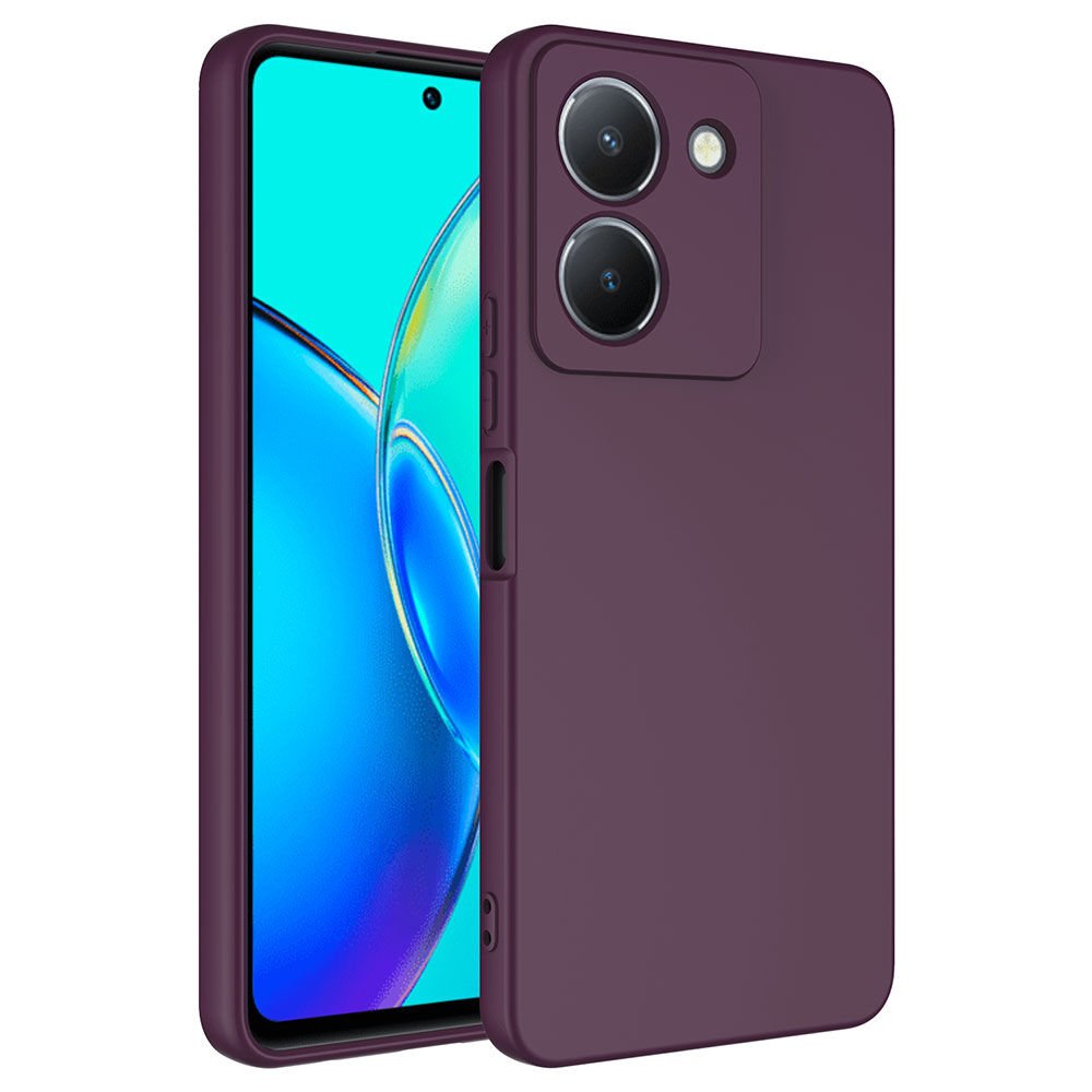 Vivo Y36 4G Kılıf Zore Mara Lansman Kılıf-Koyu Mor